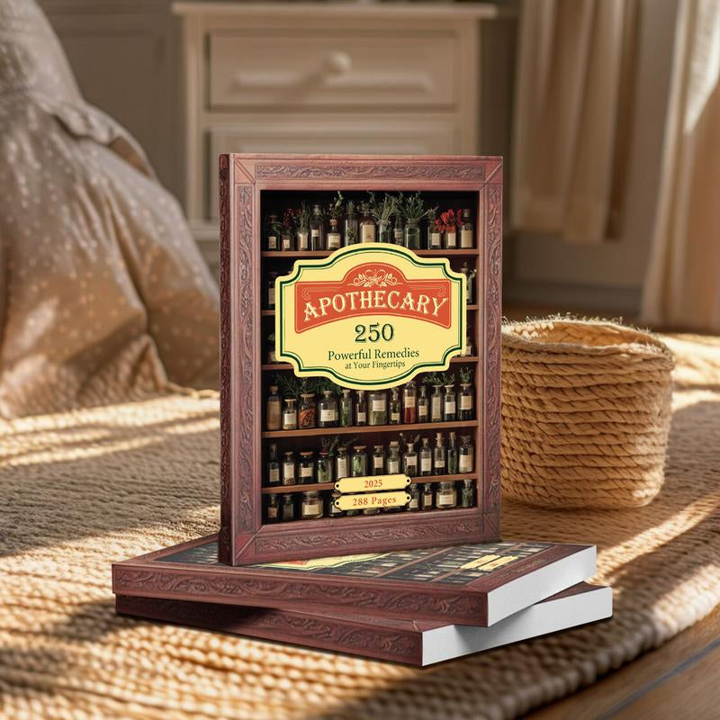 2025 Apothecary Book - 250 Powerful Remedies - Lost Herbal Remedies - Holistic Wellness - 288 Pages
